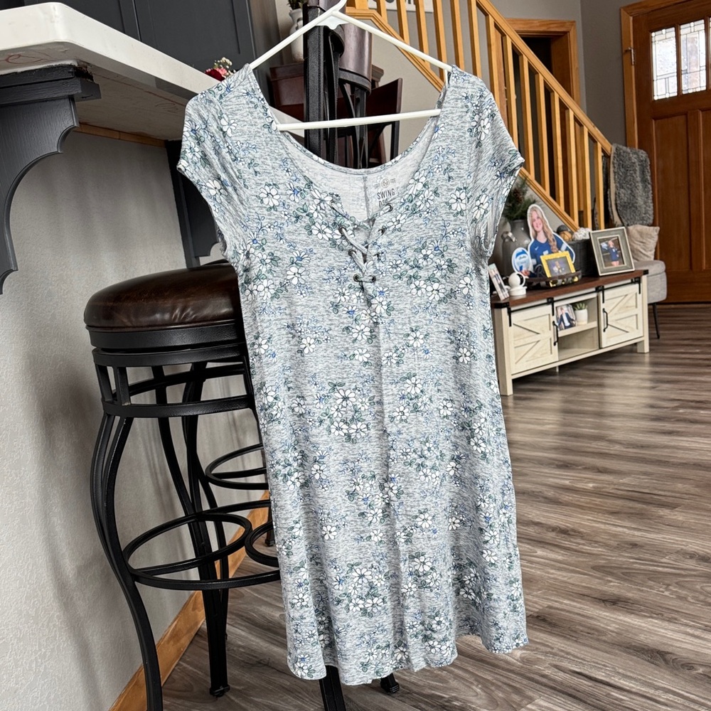 SO Blue and White Floral Dress